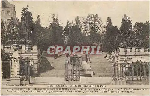 Ansichtskarte AK Rennes le Thabor Entree Rue de Paris cet Escalier situe autrefois Promenade de la Motte