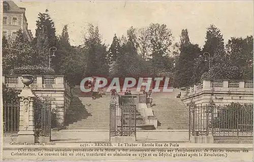 Cartes postales Rennes le Thabor Entree Rue de Paris cet Escalier situe autrefois Promenade de la Motte