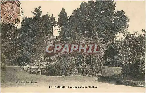 Cartes postales Rennes vue Generale du Thabor