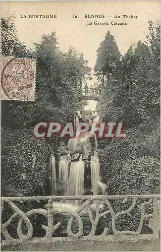 Cartes postales Rennes au Thabor la Grande Cascade la Bretagne