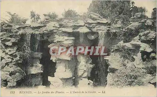 Cartes postales Rennes le Jardin des Plantes l'Entree de la Grotte