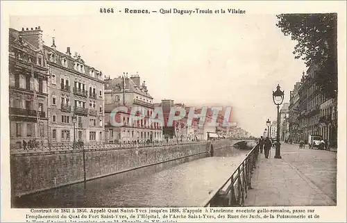 Cartes postales Rennes Quai Duguay Trouin et la Vilaine