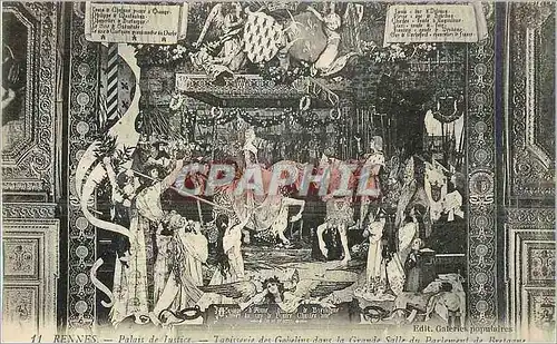Cartes postales Rennes Palais de Justice Tapisserie des Gohelins dans la Grande Salle du Parlement de Bretagne