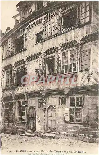 Ansichtskarte AK Rennes Ancienne Maison des Chapelains de la Cathedrale
