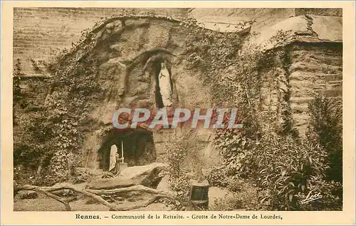Cartes postales Rennes Communaute de la Retraite Grotte de Notre Dame de Lourdes