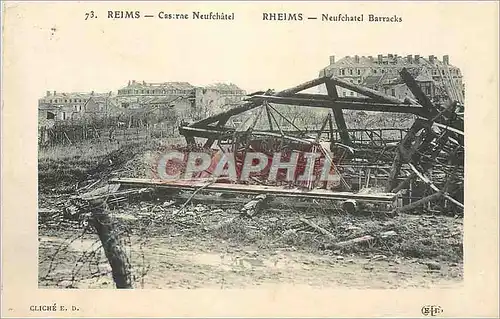 Cartes postales Reims Caserne Neufchatel Militaria