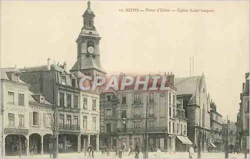 Ansichtskarte AK Reims Place d'Erlon Eglise Saint Jacques