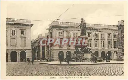 Cartes postales Reims Place Royale et Hotel des Postes