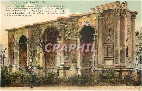 Cartes postales Reims Porte Mars Arc de Triomphe Antique Ancienne Porte de la Ville enfouie sous les Terres des