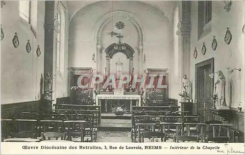 Cartes postales Reims Oeuvres Diocesaine des Retraites Interieur de la Chapelle