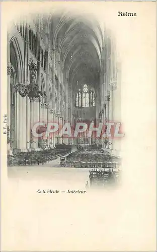 Cartes postales Reims La Cathedrale Interieur (carte 1900)