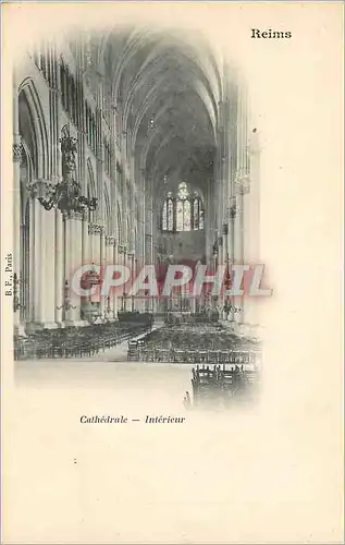 Ansichtskarte AK Reims La Cathedrale Interieur (carte 1900)