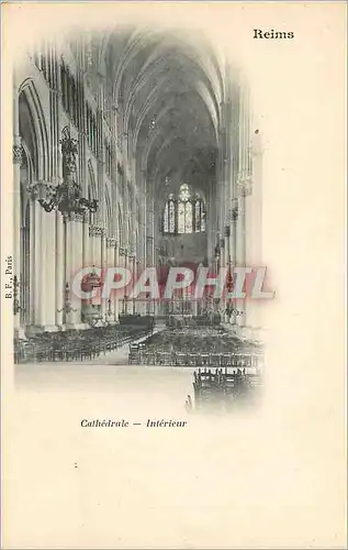 Cartes postales Reims La Cathedrale Interieur (carte 1900)
