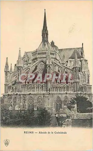 Cartes postales Reims Abside de la Cathedrale