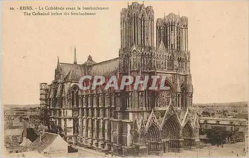 Ansichtskarte AK Reims La Cathedrale avant le Bombardement