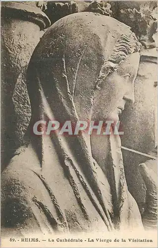 Cartes postales Reims La Cathedrale La Vierge de la Visitation