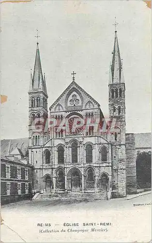 Cartes postales Reims Eglise Saint Remi Publicite Ch�teau de pekin Chine China au dos