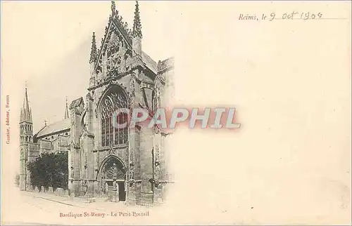 Ansichtskarte AK Reims Basilique St Remy Le Petit Portail (carte 1900)