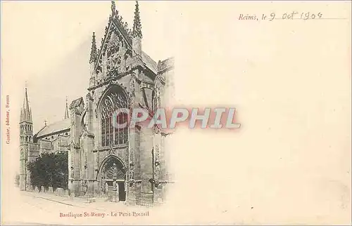 Cartes postales Reims Basilique St Remy Le Petit Portail (carte 1900)