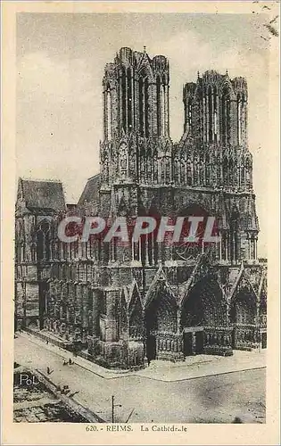 Cartes postales Reims La Cathedrale