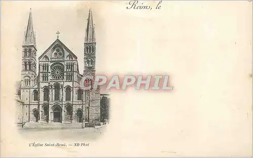 Ansichtskarte AK Reims Eglise Saint Remi (carte 1900)