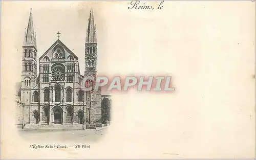 Cartes postales Reims Eglise Saint Remi (carte 1900)