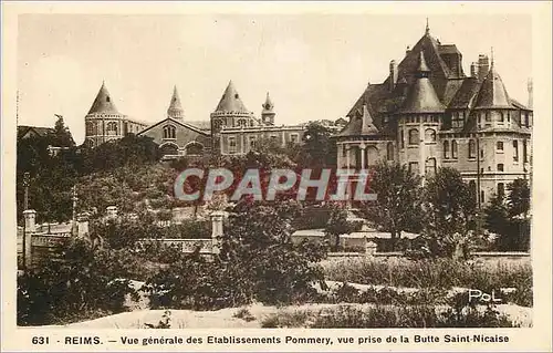 Ansichtskarte AK Reims Vue Generale des Etablissements Pommery vue prise de la Butte Saint Nicaise