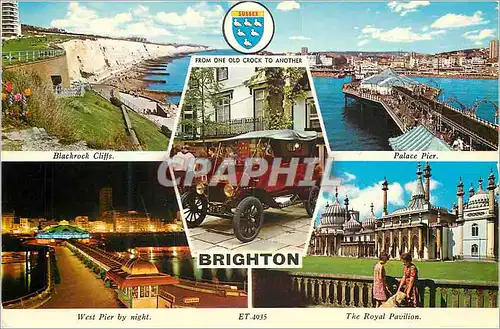Cartes postales moderne Brighton Automobile Blackrock cliffs Palace Pier