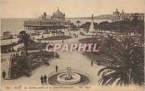 Cartes postales Nice Le Jardin Public et la Jetee Promenade