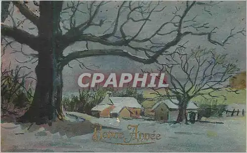 Cartes postales Bonne Annee Arbre