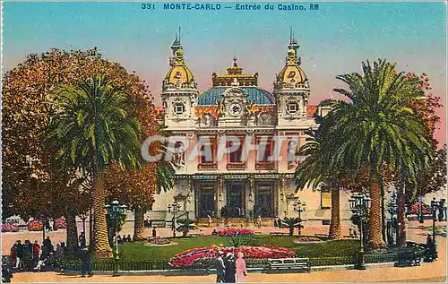 Cartes postales Monte Carlo Entree du Casino