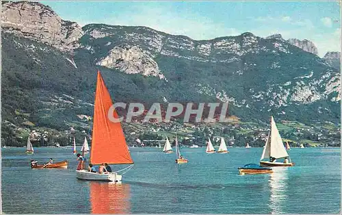 Cartes postales moderne Annecy Voiliers sur le Lac Bateaux