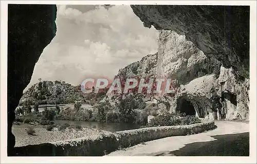Moderne Karte L'Ardeche Pittoresque Route du Pont d'Arc Les Tunnels