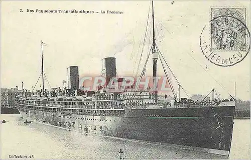 Cartes postales moderne Nos Paquebots Transatlantiques La Provence
