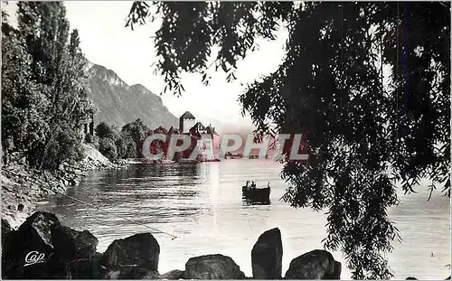 Moderne Karte Lac Leman Chateau de Chillon