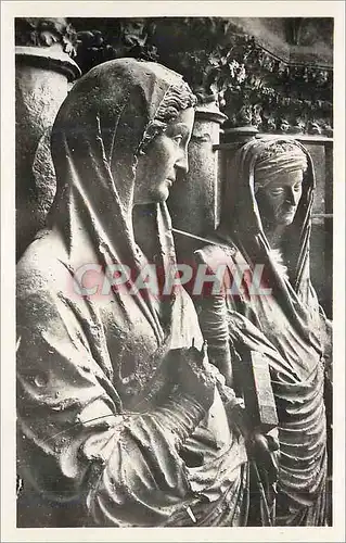 Cartes postales moderne Cathedrale de Reims Groupe de la Visitation Porche Central du Grand Portail