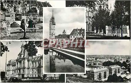 Moderne Karte Evreux Promenade de l'Iton La Cathedrale Le Beffroi L'Hotel de Ville Panorama