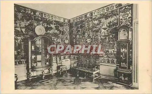 Moderne Karte Dansk Folkemusem Rum med malede Tapeter (1730)