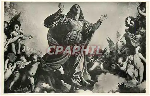 Cartes postales moderne Venezia Basilica di S Maria Gloriosa dei Frari Tiziano Vecellio L'Assunta Dettaglio