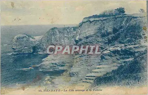 Cartes postales Hendaye La Cote Sauvage et la Falaise