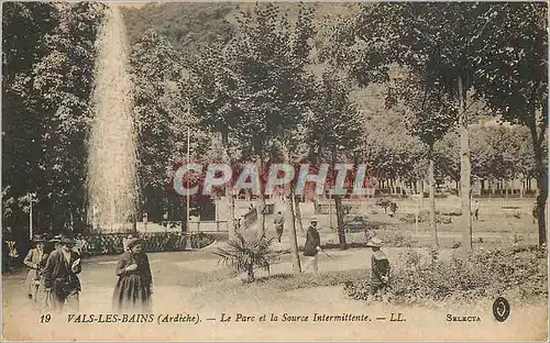 Cartes postales Vals les Bains (Ardeche) Le Parc et la Source Intermittente