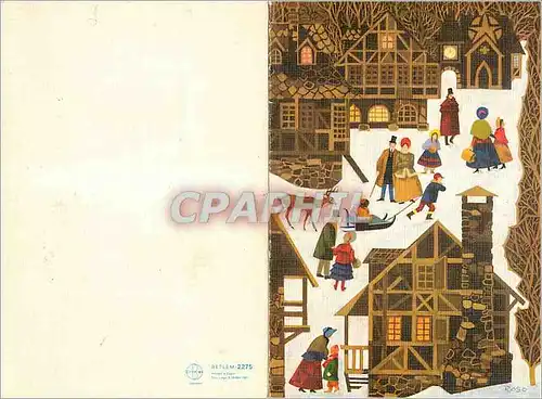 Cartes postales moderne Luge Enfants