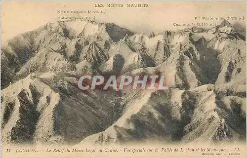 Cartes postales Luchon Les Monts Maudits Le Reliefs du Musee Lezal au Casino
