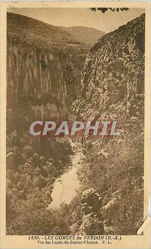 Cartes postales Les Gorges du Verdon (B A) Vue des Lacets du Sentier d'Issane