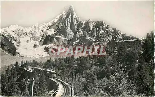 Moderne Karte Chamonix Train du Montenvers et Aiguille du Dru Funiculaire