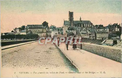 Cartes postales Nevers Vue Generale du Milieu du Pont