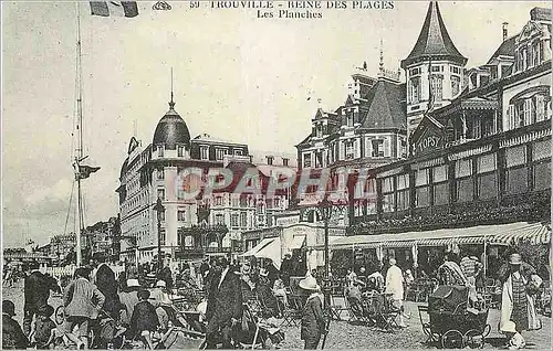 Moderne Karte Trouville Reine des Plages Les Planches