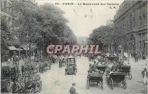 Moderne Karte Paris Boulevard des Italiens