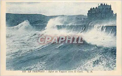 Cartes postales Le Treport Effet de Vagues vers la Gare