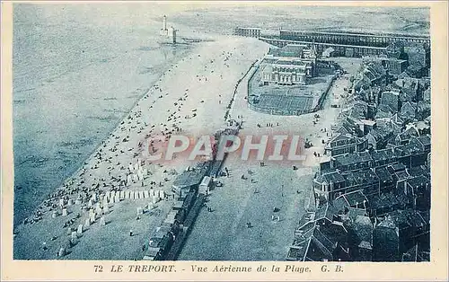 Cartes postales Le Treport Vue Aerienne de la Plage